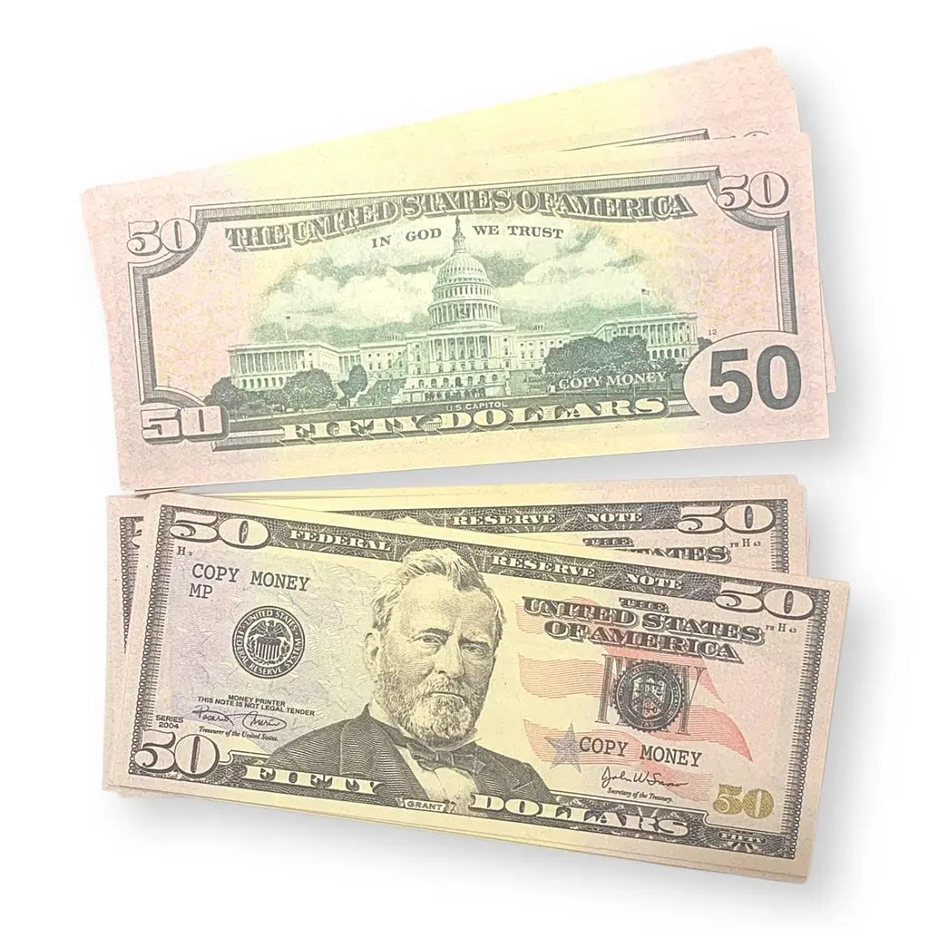 Купюри сувенірні номіналом 50 доларів США 100 шт. - фото 3