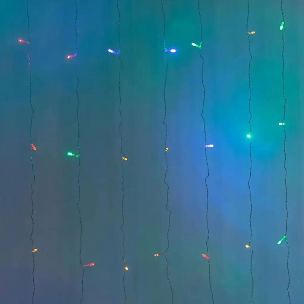 Гірлянда-штора GarlandoPro світлодіодна 600 LED розмір 3x3 м, мультиколор (ZWM2600LEDML) - фото 8