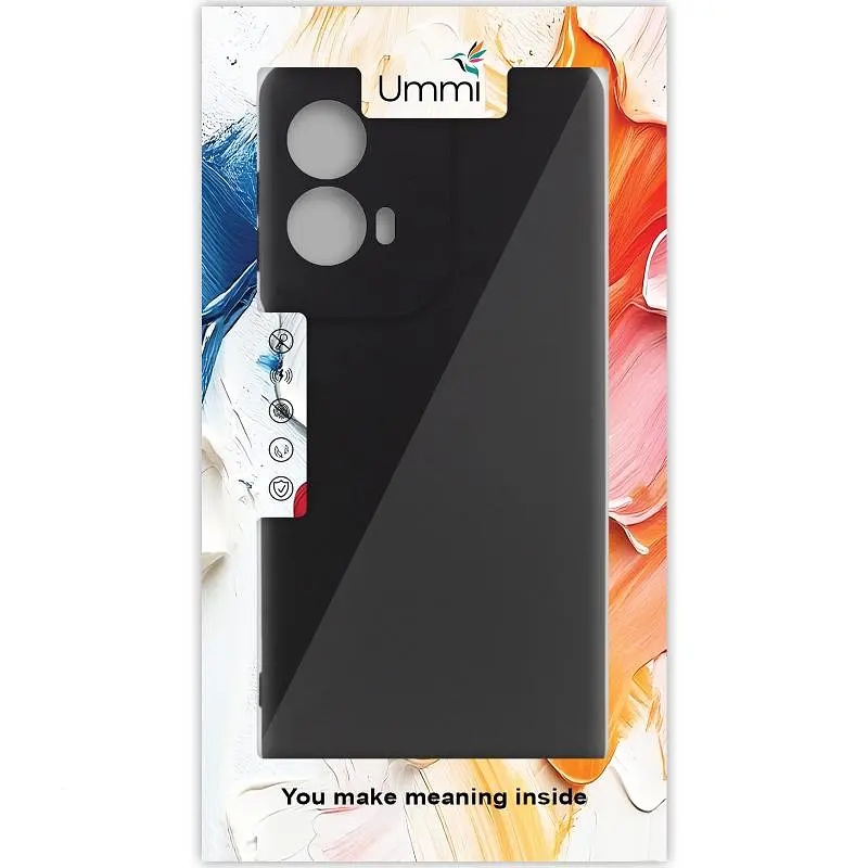 Чохол Silicone Cover Ummi Lakshmi Full Camera (AA) для Motorola Moto G85 Чорний / Black - фото 3