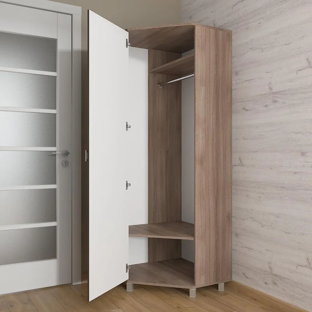 Шафа кутова для одягу Moreli Id27-1464 700x1930x700 мм Дуб табако (id27-sh1464-tabako) - фото 2