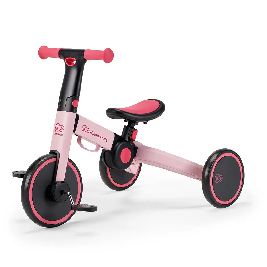 Трехколесный велосипед беговел 3 в 1 KiderKraft 4Trike Candy Pink - фото 3