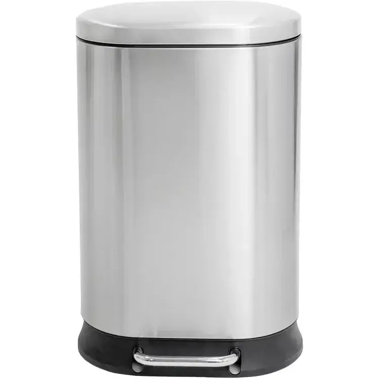 Відро для сміття з плавним закриттям овальне Mixxus Premium Strong-TC0120 SS Color 20л нержавіюча сталь MI7081, Нержавіюча сталь
