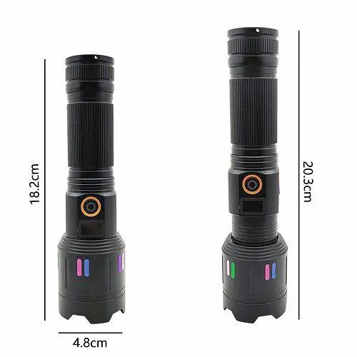 Ручний ліхтар PLD-X83-TG zoom + LCD + Type-C + PowerBank + 1х26650 (18650) 5 режимів - фото 9