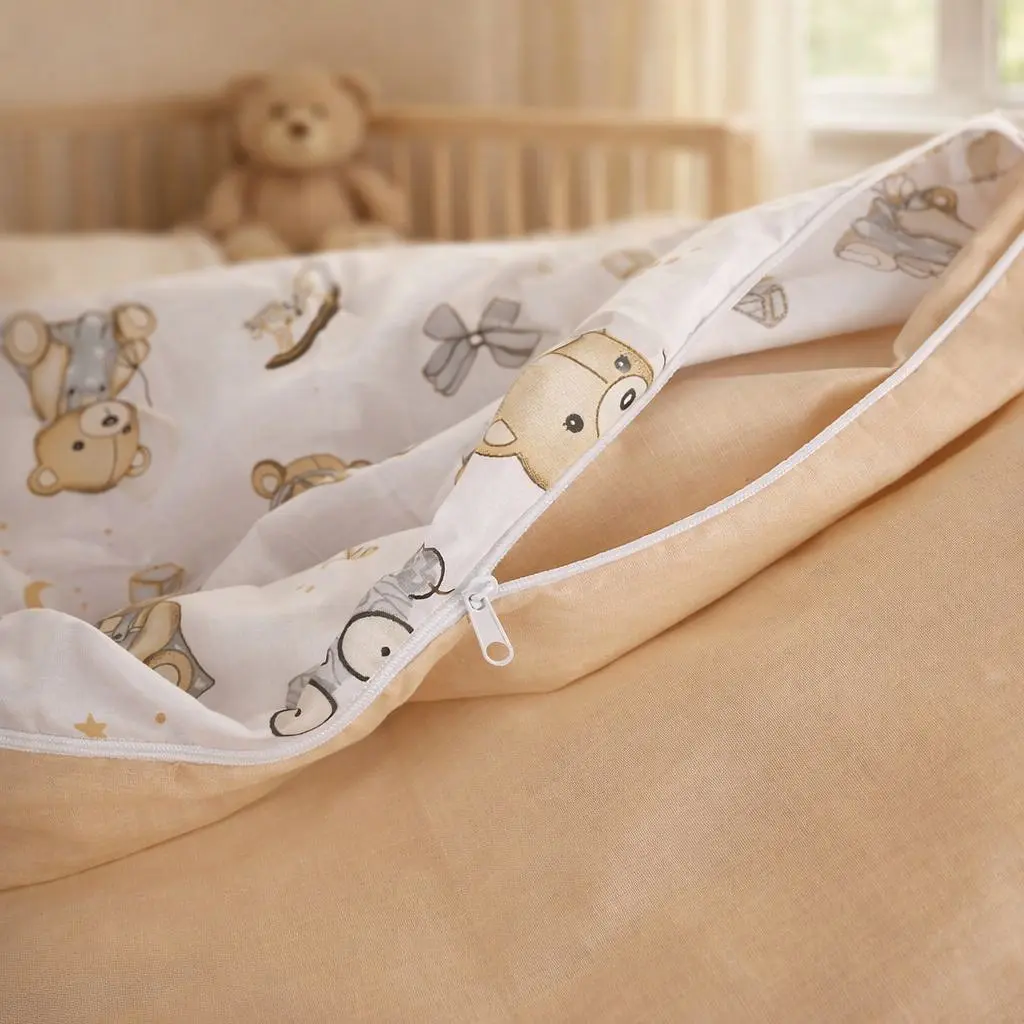 Простирадло MirSon бязь Kids Time Little Teddy gray 220x240 см (2200012568378) - фото 7