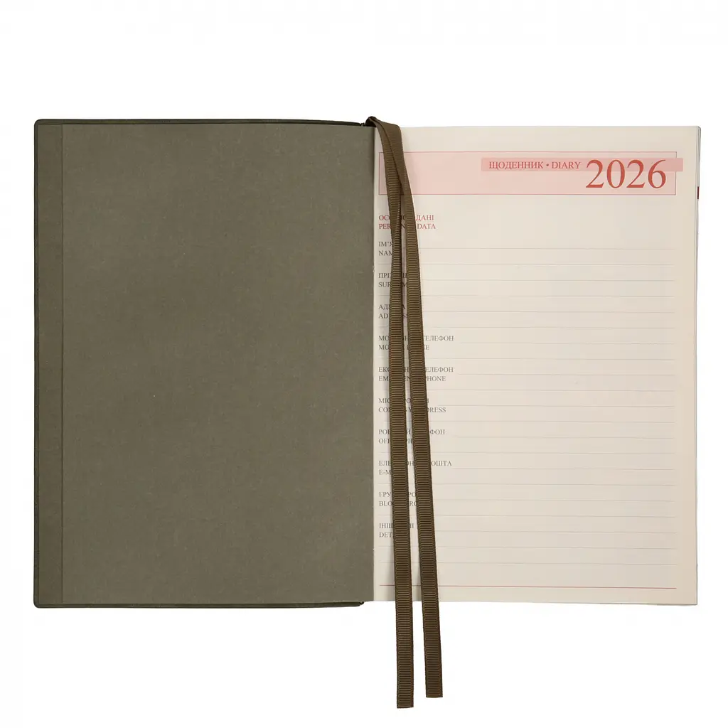 Дневник-деловая записная книжка А5 Leo Planner Velvet 2026 мягкий темно-зеленый 368 страниц (252637) - фото 4