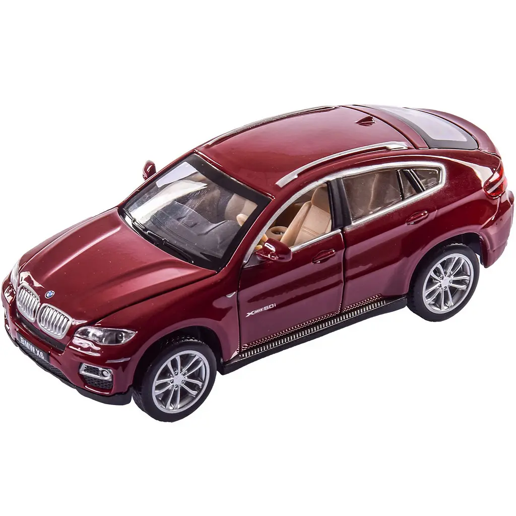 Колекційна металева модель автомобіля Автопром BMW X6 з інерцією, світлом та звуком 1:32