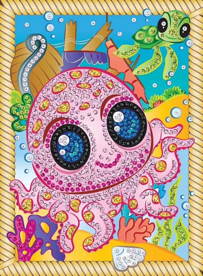 Набір для творчості Smoogles Восьминіг 25*34см Sequin Art det0017597 - фото 3