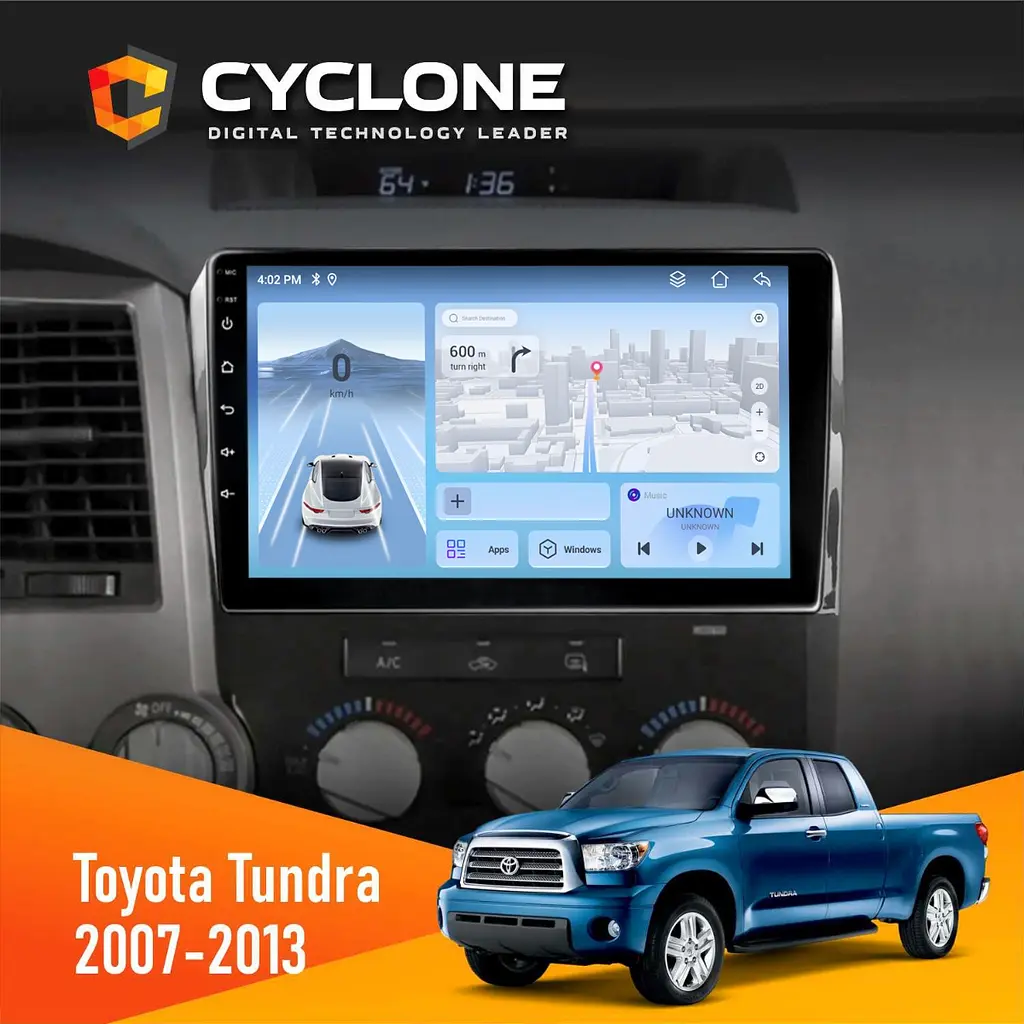Штатна магнітола Toyota Tundra, Sequoia 2007-2012 Cyclone C10-012 4x64 DSP 4G Cyclone (НФ-00009081)
