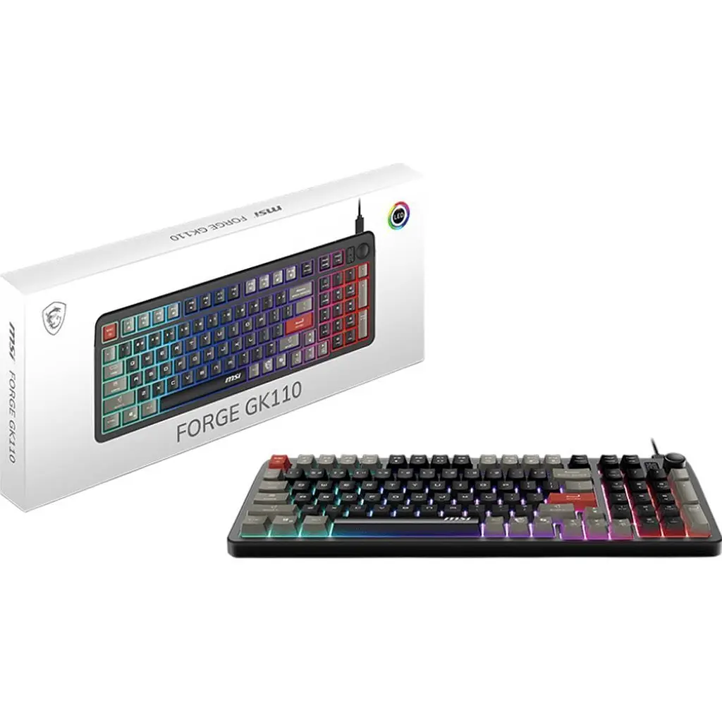 Клавіатура MSI Forge GK110 Black UA (S11-04UA226-HH9) [148458] - фото 6