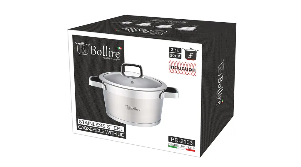 Каструля з кришкою Bollire BR-2103 3,1 л 20х11,5 см - фото 2