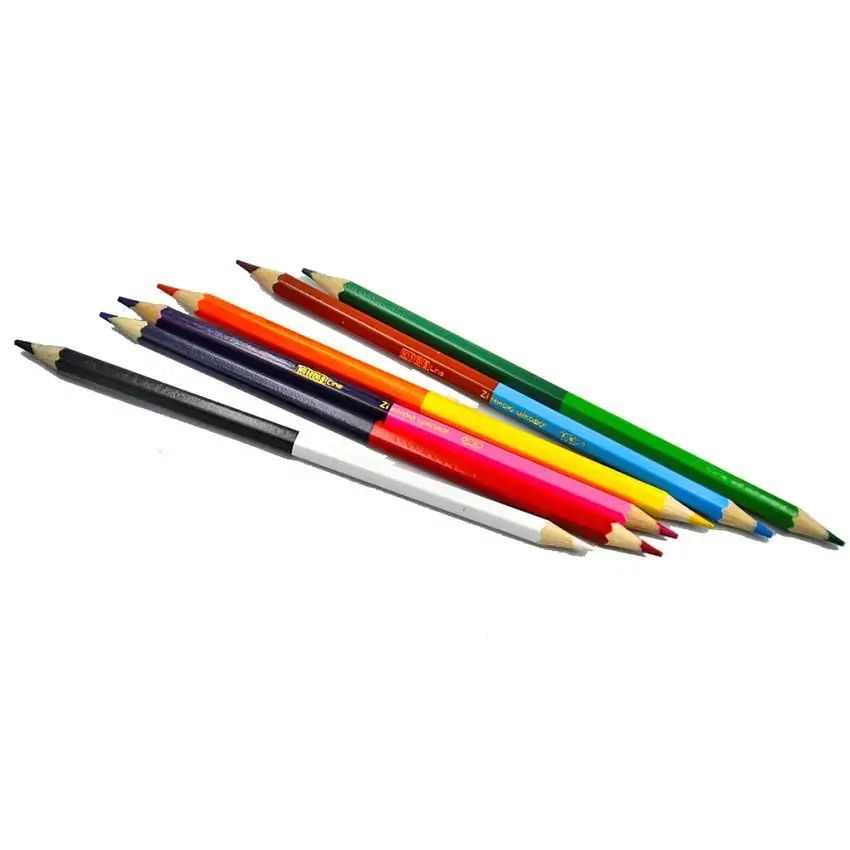 Олівці кольорові ZiBi Double Kids Line 12 кольорів 6 шт. (ZB.2462) - фото 2