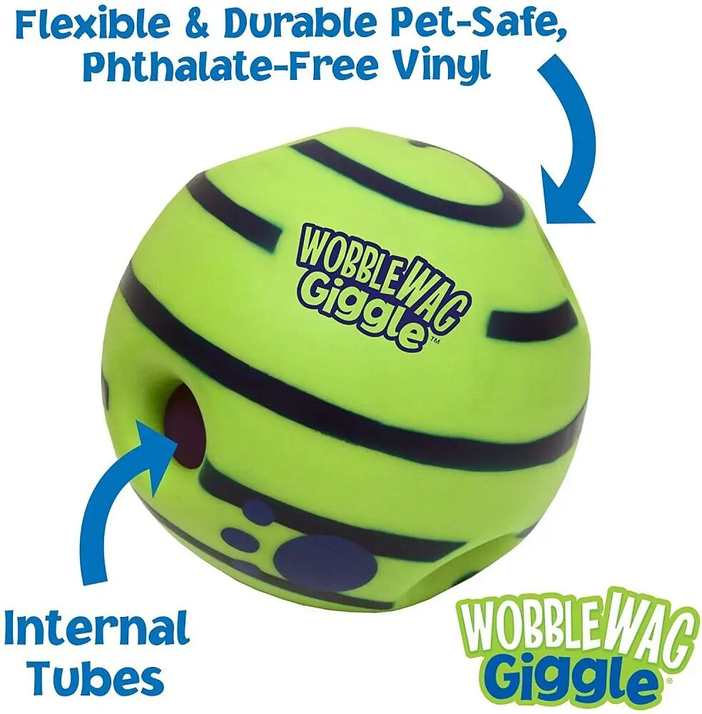 Інтерактивна іграшка-м'яч для собак Wobble Wag Giggle Ball - фото 2