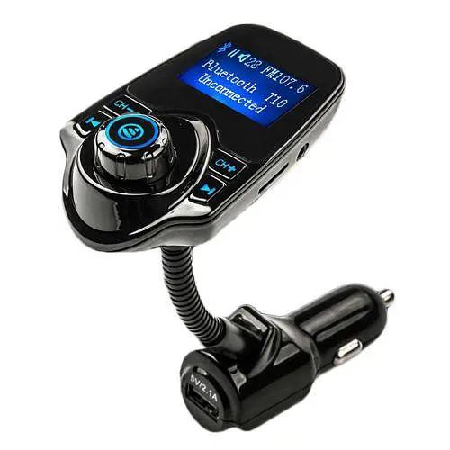 Автомобільний FM Модулятор трансмітер для авто з Bluetooth MP3 AUX передавач UKC T10 - фото 4