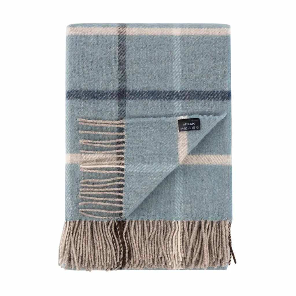 Плед Ardesto Leonardo Alpina 100% шерсть голубой 140 x 200 см (ART0704LM) - фото 5