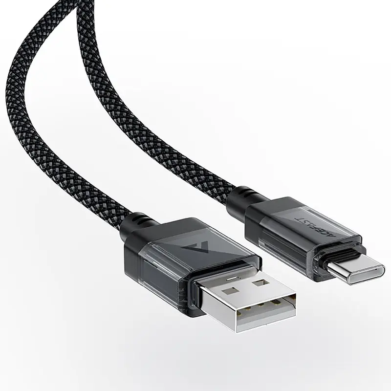 Дата кабель Acefast C12-04 USB to Type-C 3A (1.2m) Black - фото 3