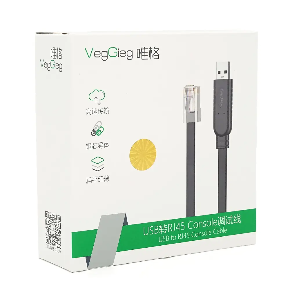 Кабель VEGGIEG V-U403, USB/RJ45, FTDI-TF 232 Chipset, консольний, Black, довжина 1.5м, Box - фото 3