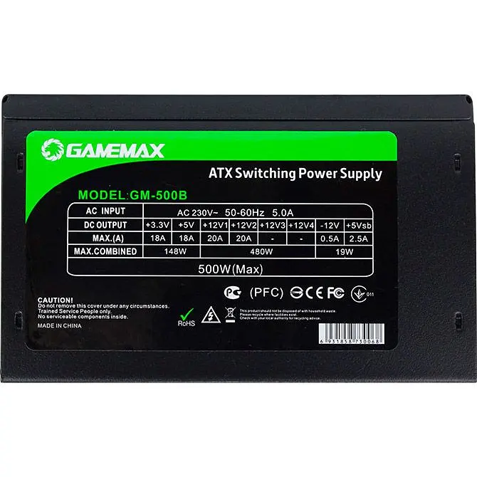 Блок живлення GameMax 500W (GM-500B) [93733] - фото 5