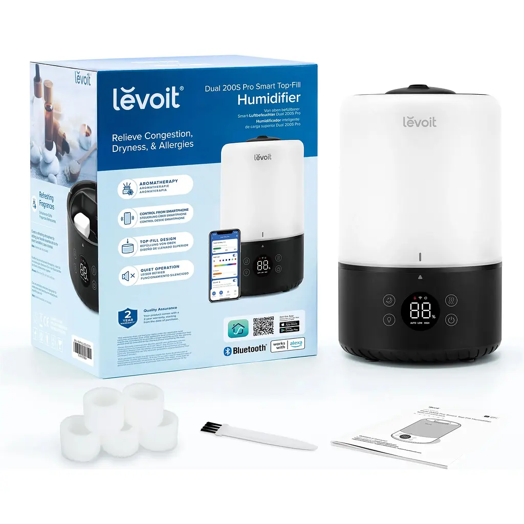 Увлажнитель воздуха Levoit Dual 200S Pro Smart Top-Fill LUH-D301S-KEUR [HEAPHULVSEU0079Y] [126245] - фото 4