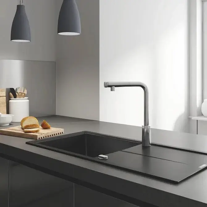 Змішувач для мийки Grohe Minta SmartControl з висувним аератором Хром 30412 - фото 8