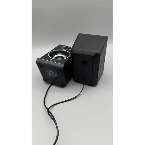 Колонки для компьютера JEDEL S-578, 2.0, 6 Вт, USB питание, mini jack 3.5 мм, RGB подсветка, черные - фото 3