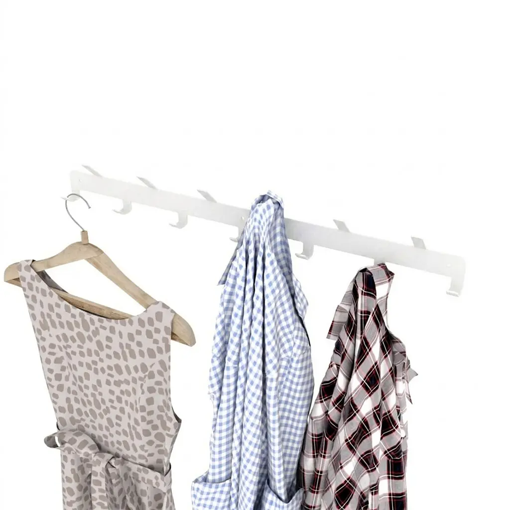 Вішак для одягу та рушників Nice & Cozy Coatrack на 13 гачків білий