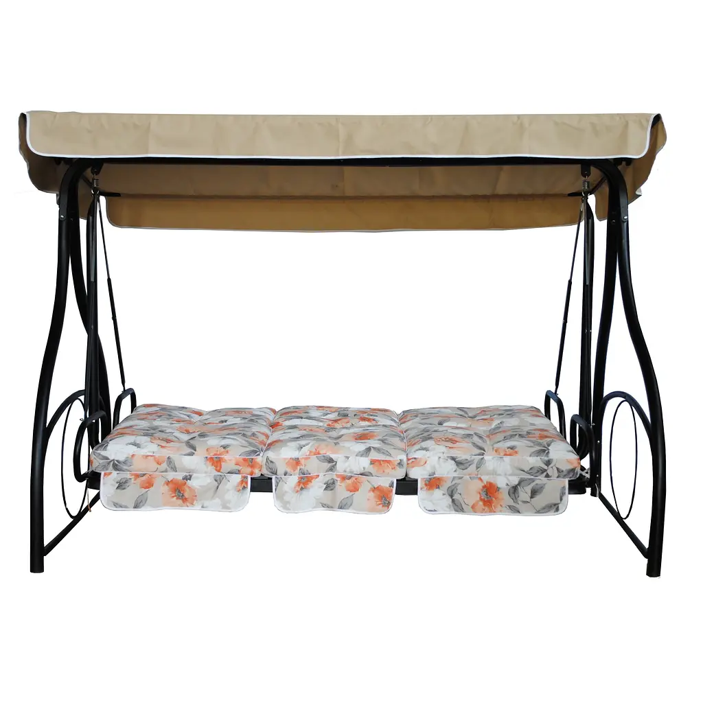 Садовая диван-качалка Ost-Fran Montreal лонета Меджик Аранча/тексилк FL-751/737 с сеткой - фото 5