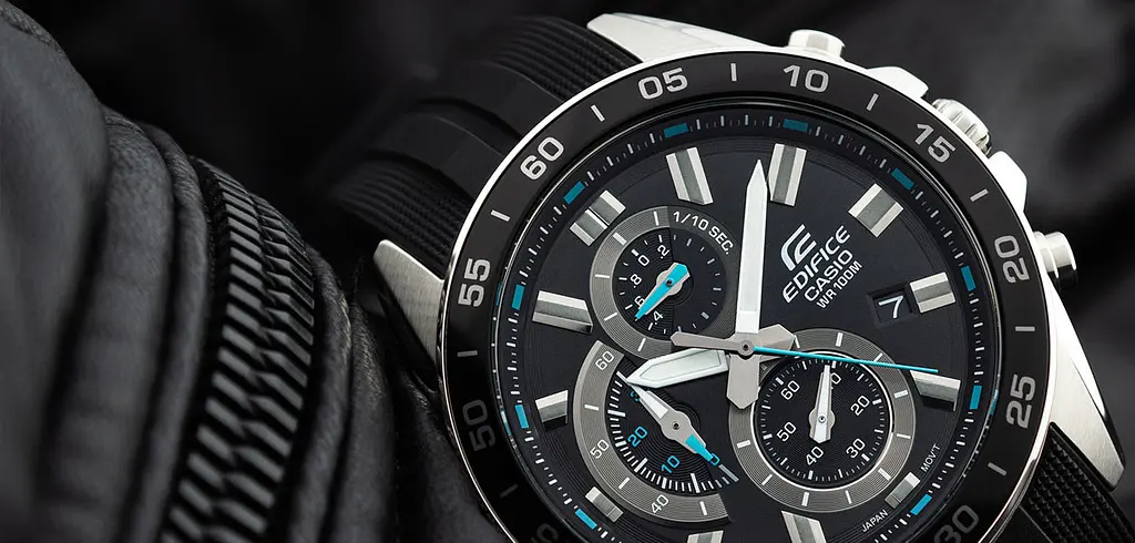 Водонепроникні кварцові наручні годинники Casio оригінал Японія Edifice EFV-550P-1AVUEF з полімерним ремінцем - фото 9