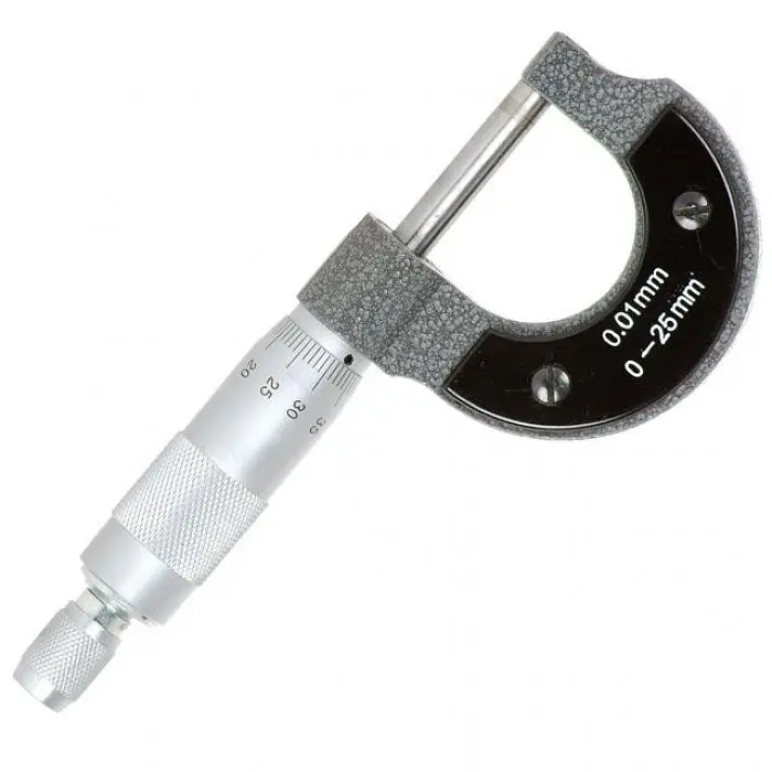 Мікрометр ручний INTERTOOL MT-3041 0–25 мм з кейсом і ключем, з фіксатором і тріскачкою - фото 2