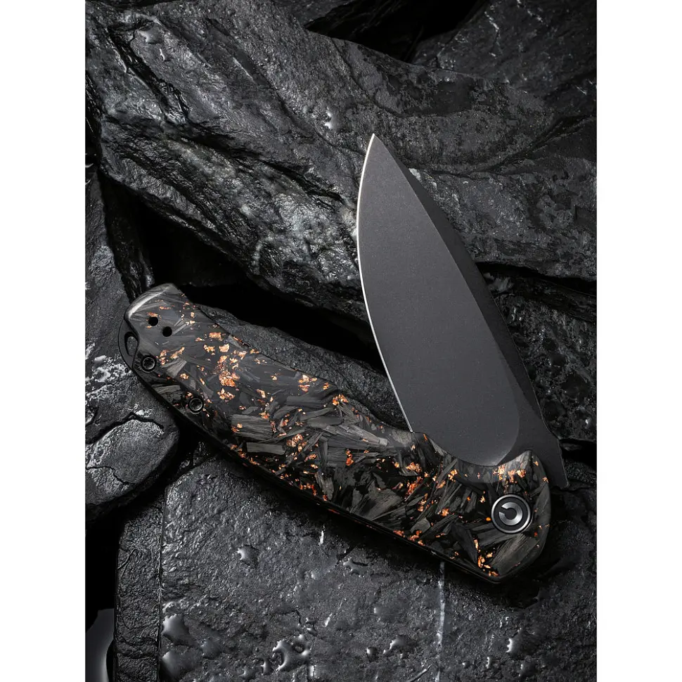 Ніж складаний туристичний Civivi Praxis, (9.5 см) 9Cr18MoV / Carbon Fiber & Resin - фото 16