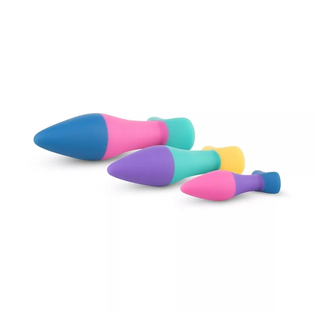 Набір анальних пробок PMV20 Koda - Butt Plug Set, 3 шт, райдужний - фото 2