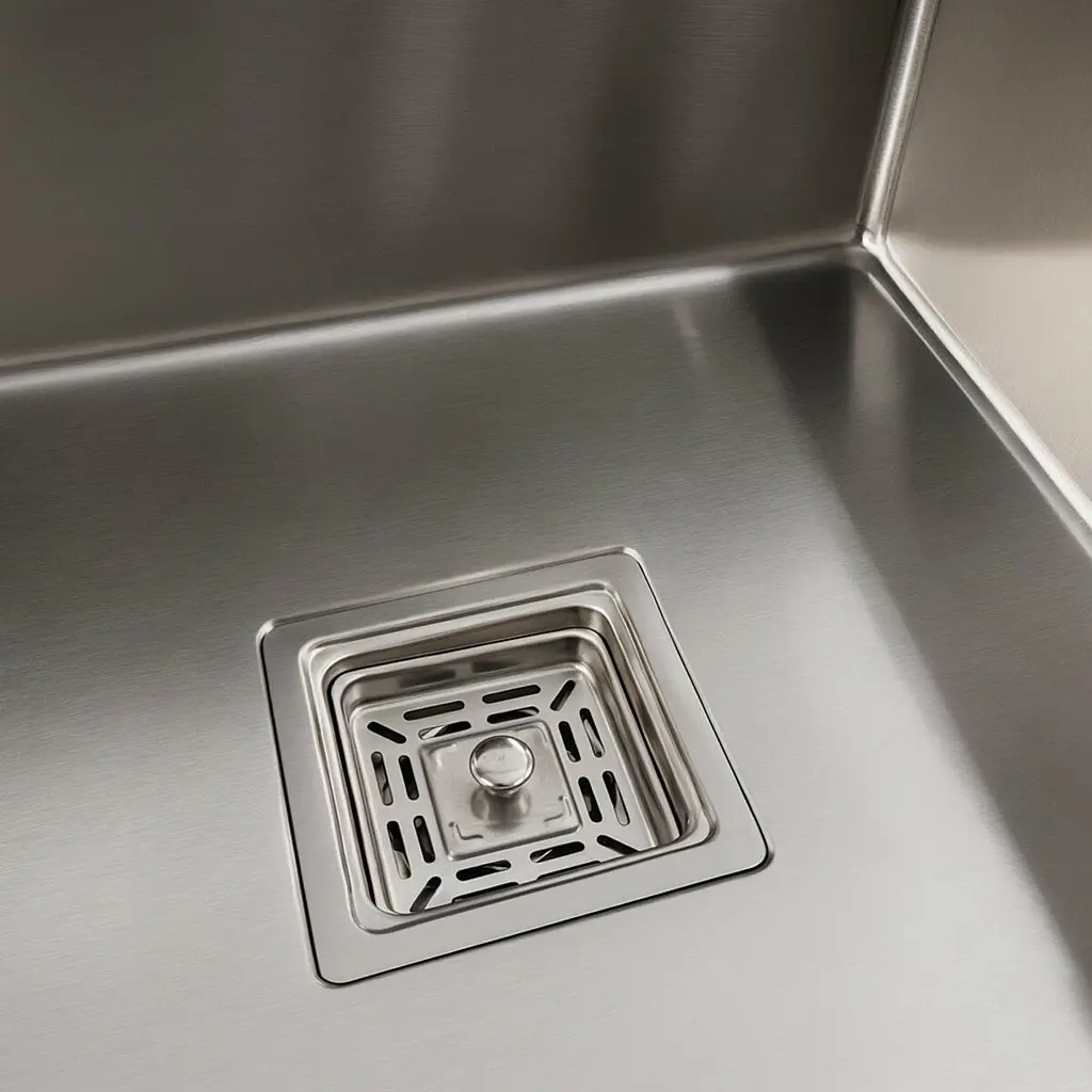 Кухонна мийка Platinum Handmade нержавійка 78x50B L (два отвори ,квадратний сифон 3.0/1.0), Нержавіюча сталь - фото 5