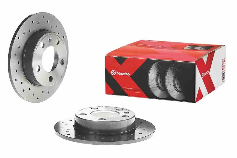 Диск гальмівний задній невентильований Audi A1, A2, TT, A3, VW Bora 93-25р Brembo (08.7165.1X) - фото 2