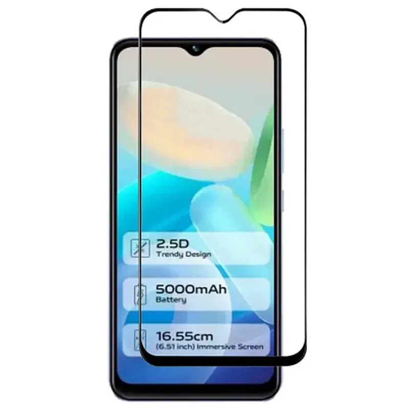 Скло захисне BeCover Vivo Y02/Y02A Black (709275) - фото 2