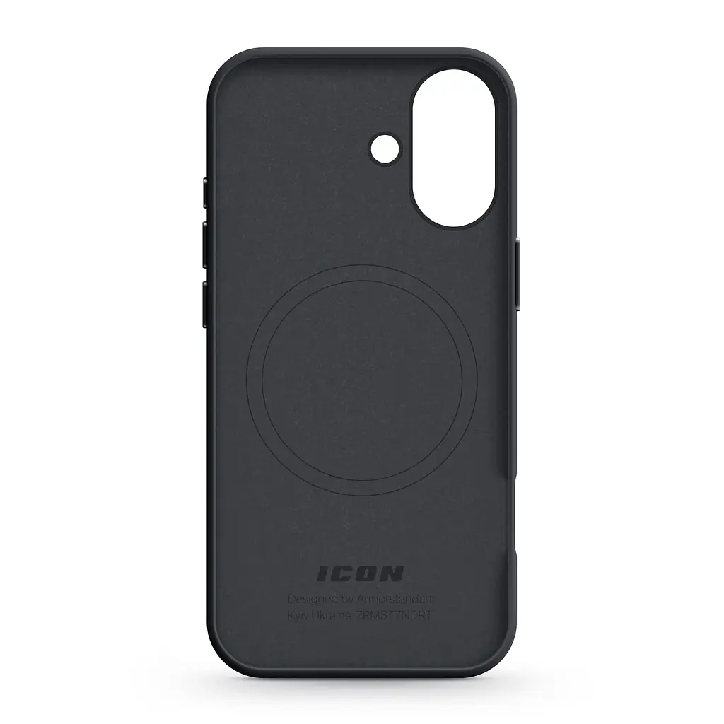 Силиконовый чехол с MagSafe для Apple iPhone 16, ICON2 MagCase, черный, противоударный, панель с мягкой подкладкой, защита всего корпуса, поддержка беспроводной зарядки, совместим с защитными стеклами и пленками, ArmorStandart (ARM80211) - фото 2