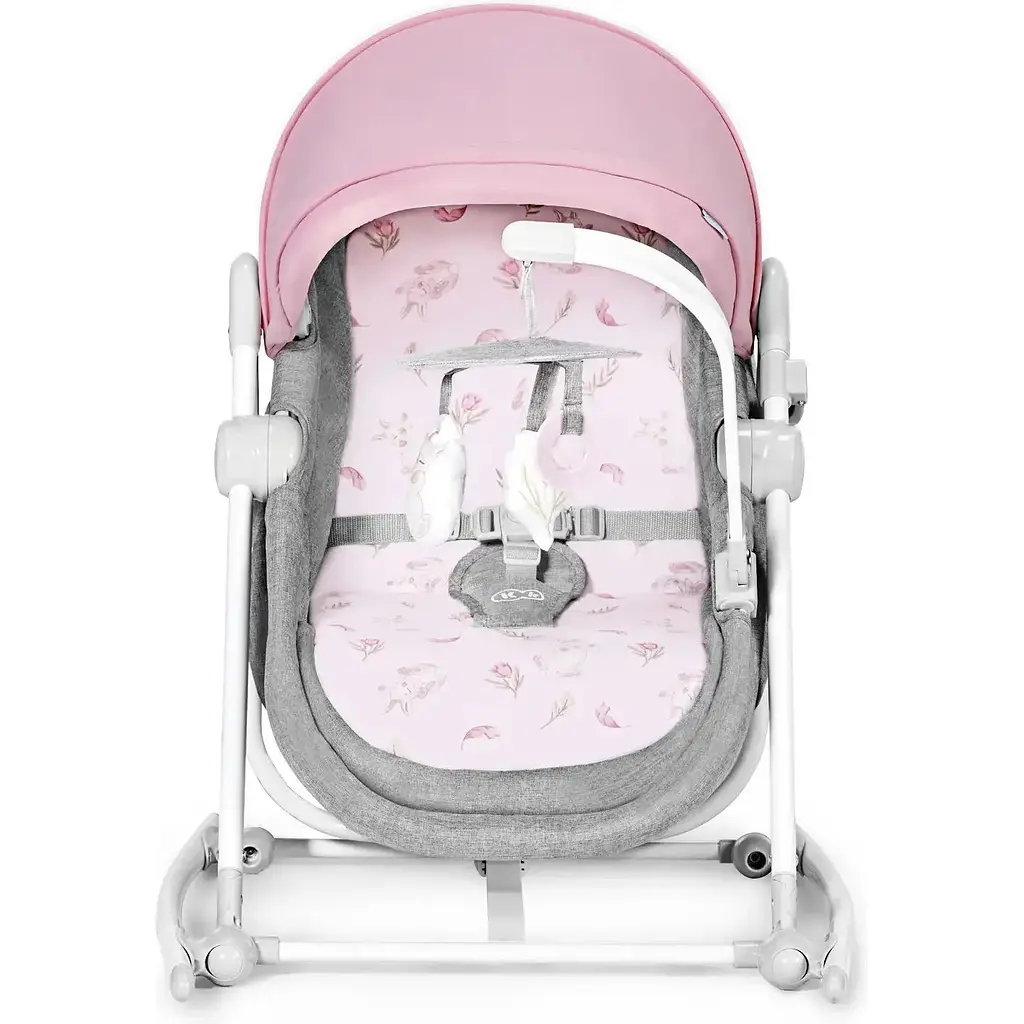 Шезлонг-качалка 5 в 1 Kinderkraft Nola Peony Rose розовый (00-00304830) - фото 2