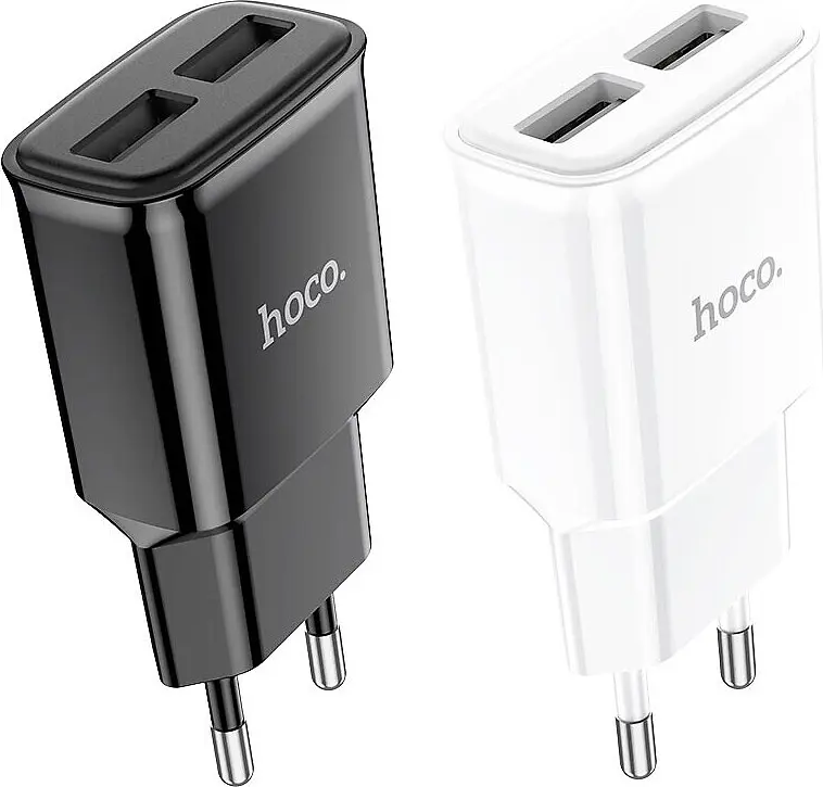 Мережевий зарядний пристрій Hoco C88A 2-USB Black [118821] - фото 4