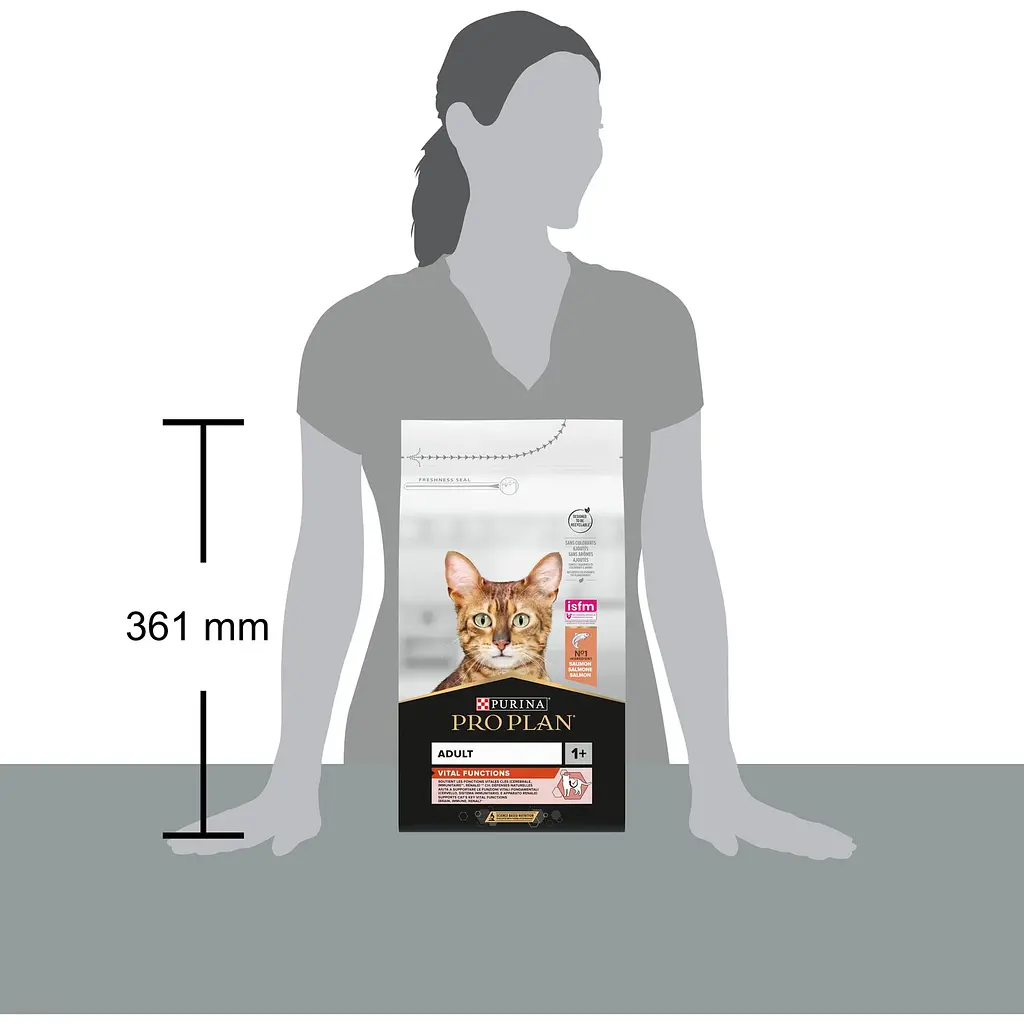 Сухий корм для дорослих котів Purina Pro Plan Adult 1+ Vital Functions з лососем 1.5 кг (12369715) - фото 4