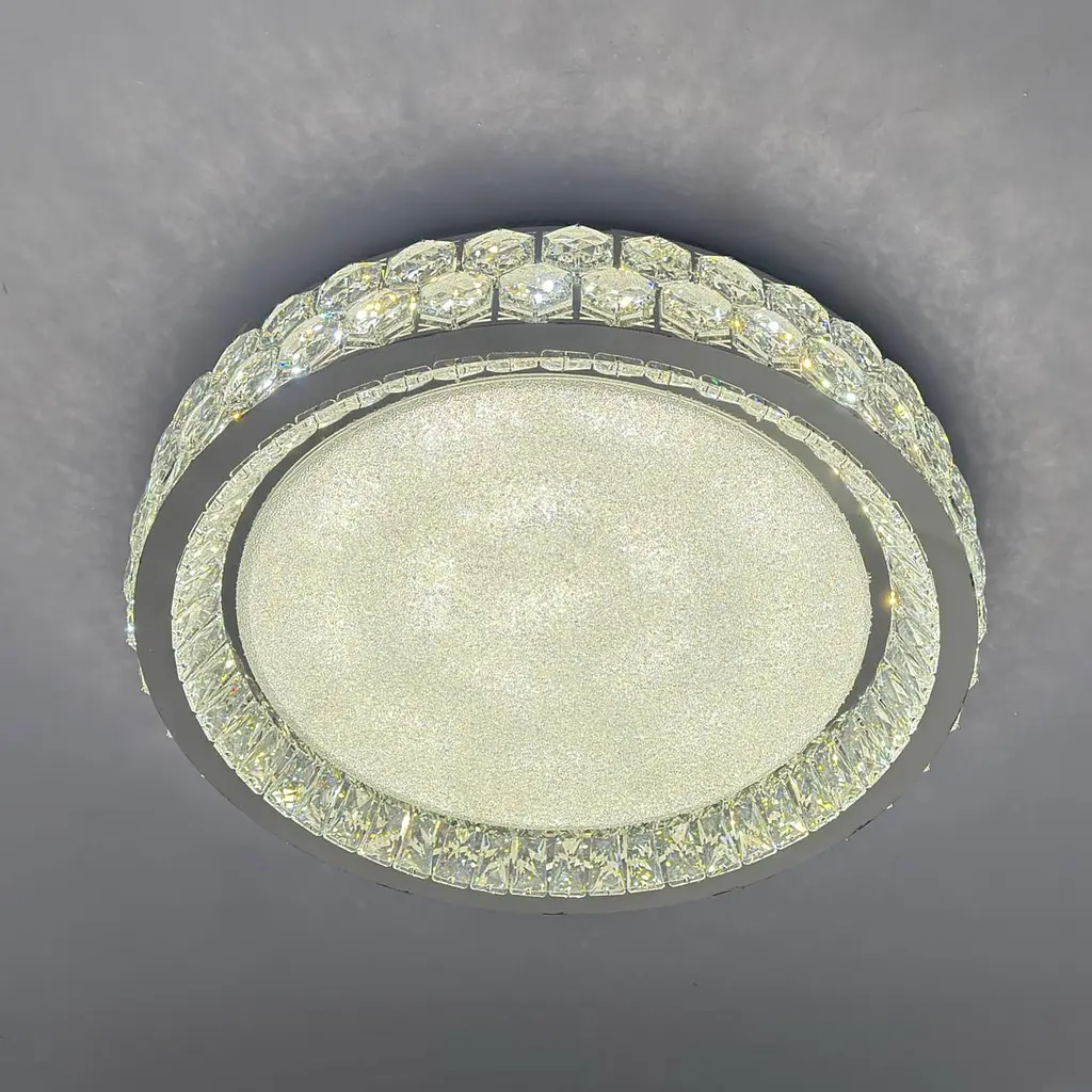 Стильна стельова LED-люстра для вітальні Linisoln 3218-500 CH хром 140 Вт до 18 м2 - фото 2