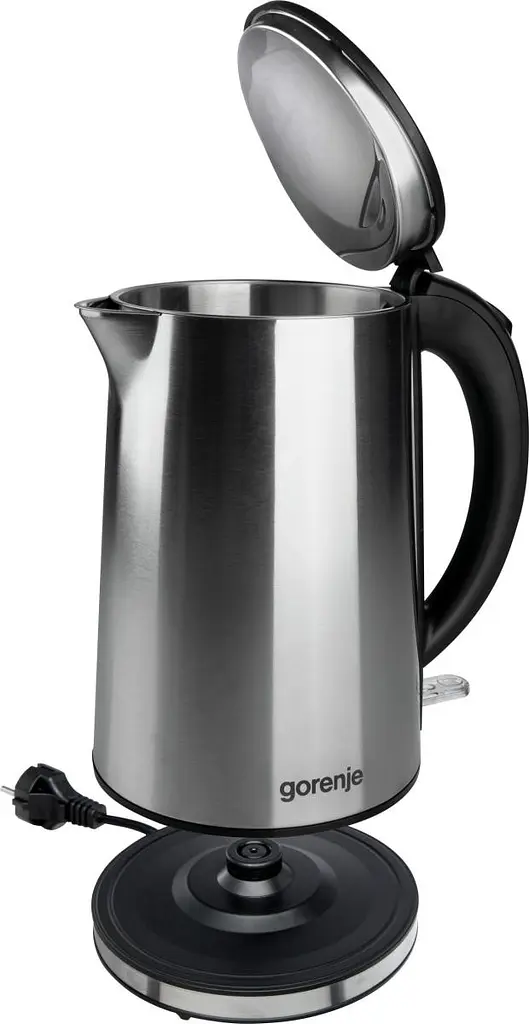 Gorenje Електрочайник, 1,5л, підвійні стінки, Strix контроль, нерж. - фото 3
