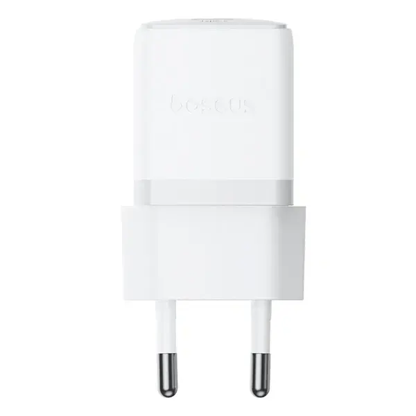 Мережевий зарядний пристрій Baseus Palm Fast Charger Type-C 20W + Cable Type-C to Type-C P10111602213-01 White - фото 6