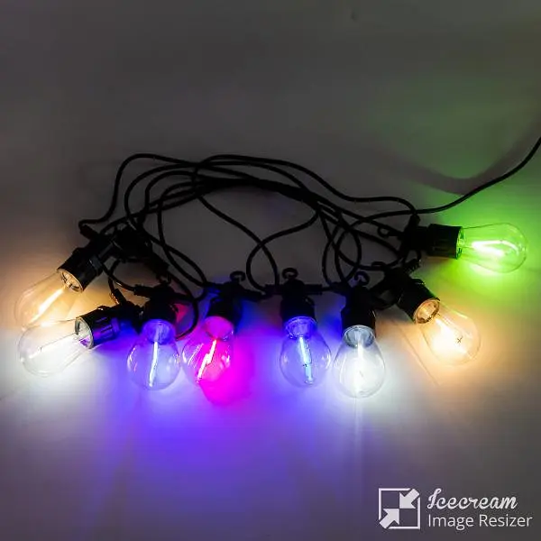 Ретро-гірлянда вулична 10 LED 5 метрів, мультиколор - фото 7