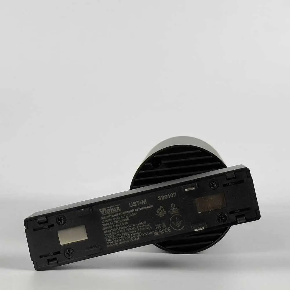 Магнітний трековий світильник UST-M 20W 4000K 48V IP20 чорний Violux ( 320107 ) - фото 7