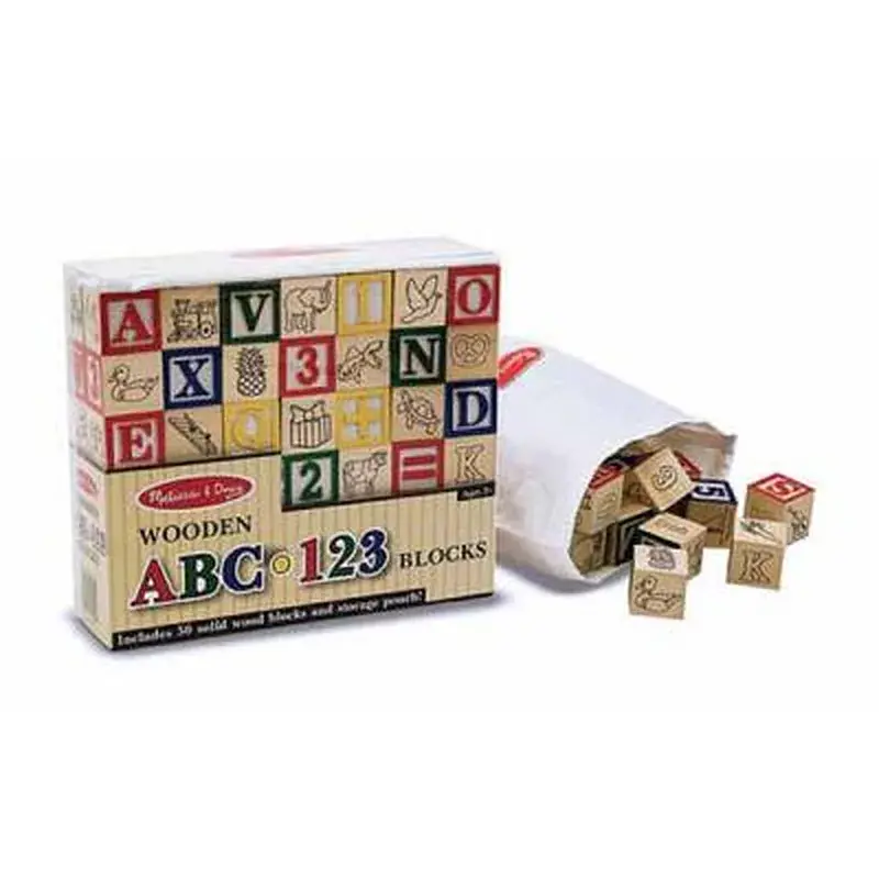 Кубики Melissa&Doug Дерев'яна азбука/цифри (MD1900)