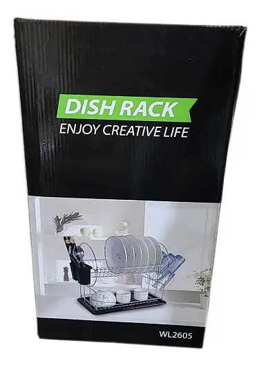 Сушилка для посуды Dish Rack WL-2605 двухъярусная с поддоном и отсеком для приборов - фото 6