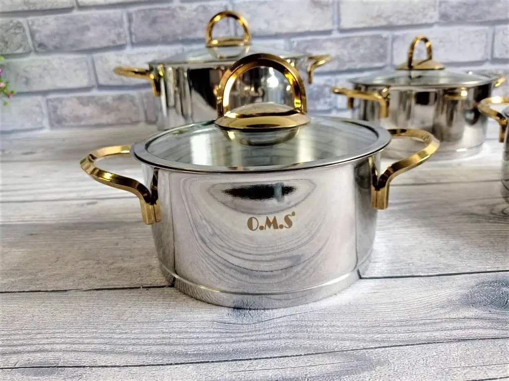 Набір посуду O.M.S. Collection 1087 Gold 18 предметів - фото 3
