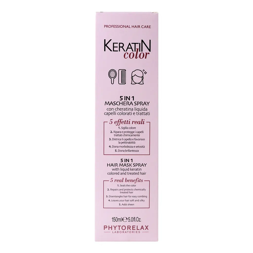 Маска-спрей Phytorelax Keratin Color 5 в 1 для окрашенных волос, 150 мл (6025280) - фото 5