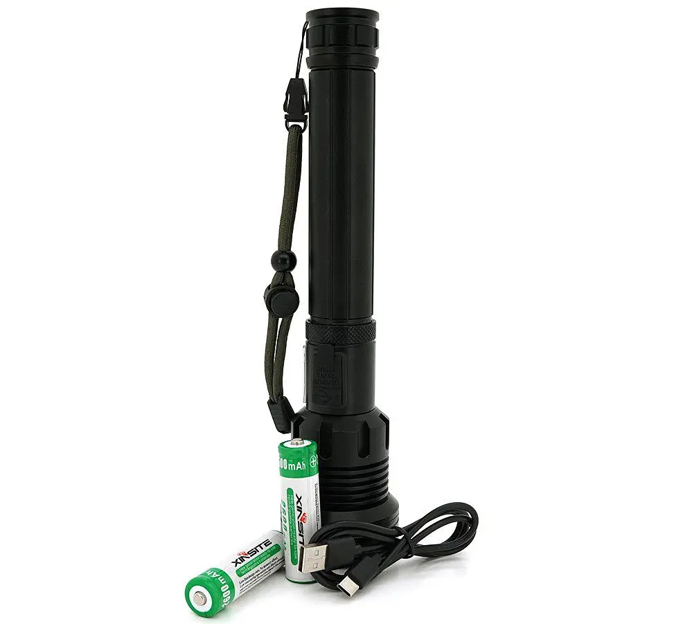 Фонарь ручной Voltronic XHP90 LED XHP90, 45W, 7 режимов, ZOOM, 6200mah, IP40, USB, 260х60х35 - фото 2