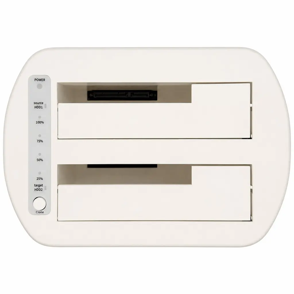 Док-станція клонувальник Maiwo для двох SSD/HDD 2.5/3.5" SATA USB 3.0 + SD/CF (K3082CR 6439) Біла - фото 4