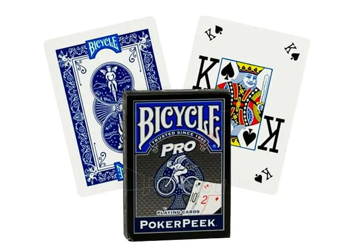 Карты игральные United States Playing Card Company Bicycle Pro PokerPeek (blue) (01456) - фото 3