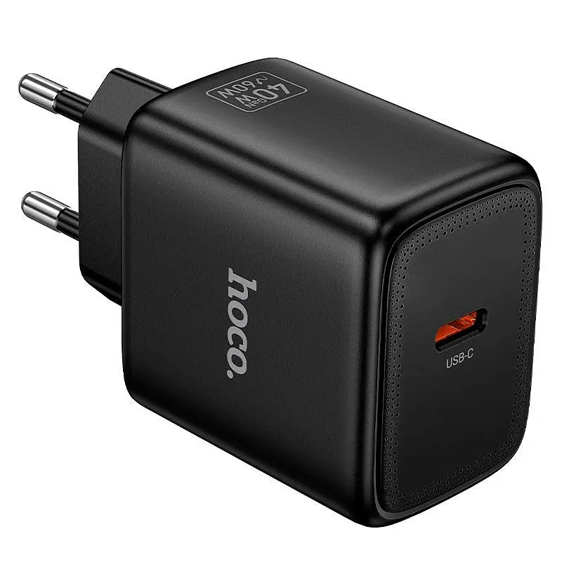 Адаптер мережевий HOCO Profit single port PD charger N83 | 1Type-C, 40W/3A, PD/QC|